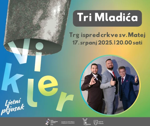 🎶𝐌𝐥𝐚𝐝𝐢, 𝐭𝐚𝐥𝐞𝐧𝐭𝐢𝐫𝐚𝐧𝐢 𝐢 𝐩𝐮𝐧𝐢 𝐞𝐧𝐞𝐫𝐠𝐢𝐣𝐞 – 𝐓𝐫𝐢 𝐦𝐥𝐚𝐝𝐢𝐜́𝐚 𝐮 𝐕𝐢𝐬̌𝐤𝐨𝐯𝐮!
🎸 Pobjednici MIK-a garantiraju večer ispunjenu emocijama i zajedničkom pjesmom.
17. srpnja 2025. godine na trg ispred crkve sv. Mateja u 20.00 sati dolaze Tri mladića: Dino Guščić, Matej Plavček i Jure Kaurloto, donoseći moderne interpretacije kvarnerskih melodija.
👉 Znate nekoga tko bi uživao u ovoj večeri? Onda je pravo vrijeme da s njima podijelite ovu objavu ili ih označite u komentaru!
#viskovo #viškovo #visitviskovo #visitviškovo #vikler #ljetnipljusak #koncerti #događanje #trimladića #trimladica #kvarnerskemeldoije #glazbenavečer #glazbenavecer #visitkvarner #visitcroatia #viskovocroatia